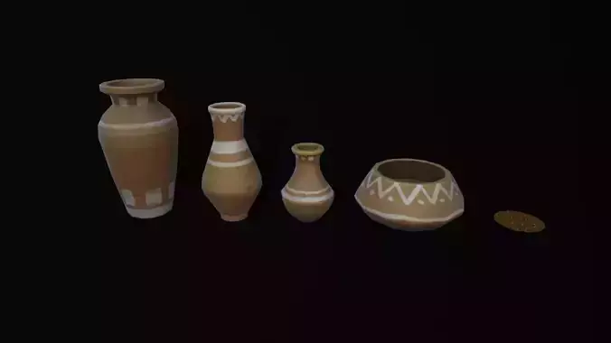 Stylized Clay Pots