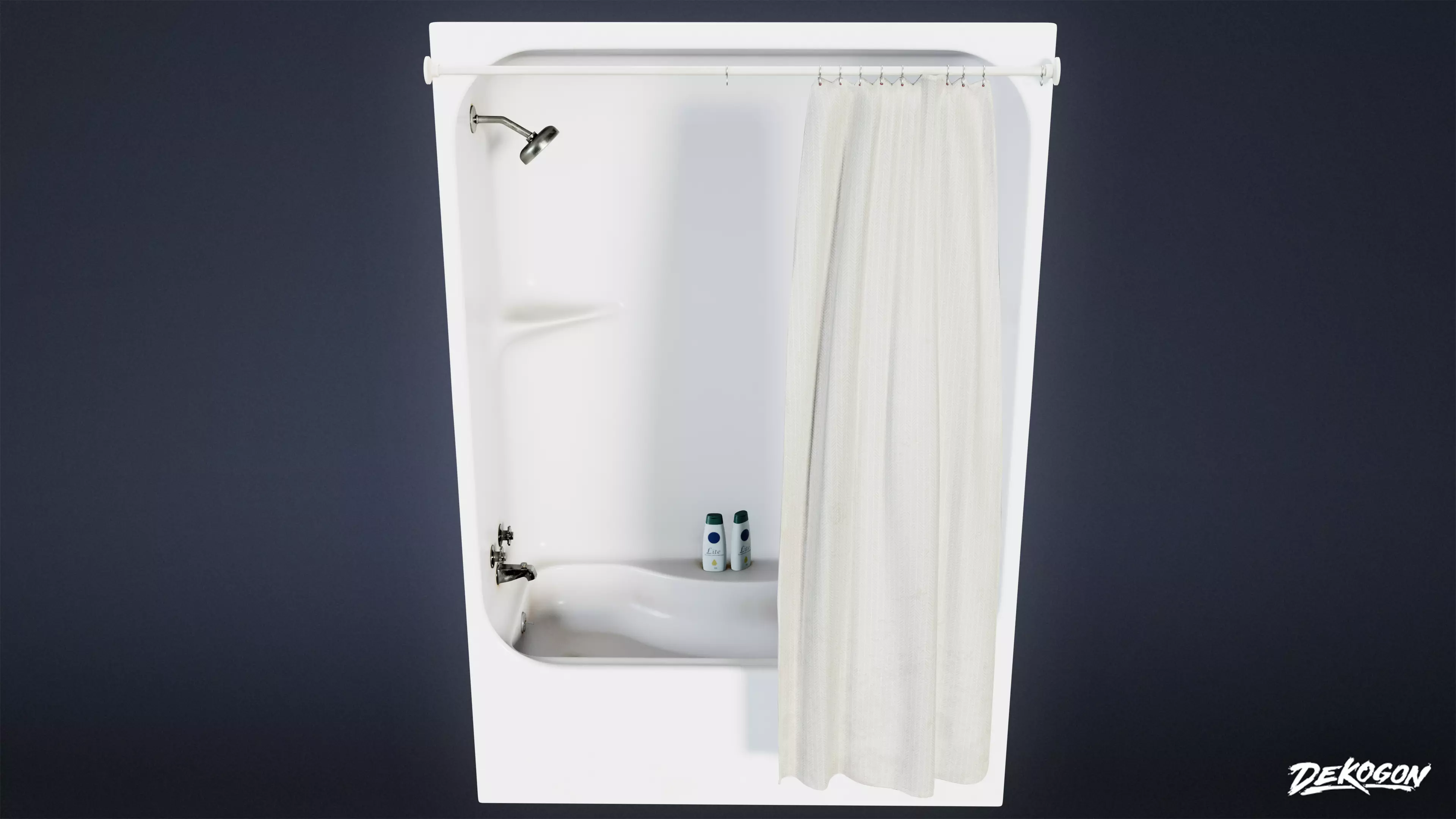 MOTEL - Bathtub 01 - LOW POLY Low-poly 3D model