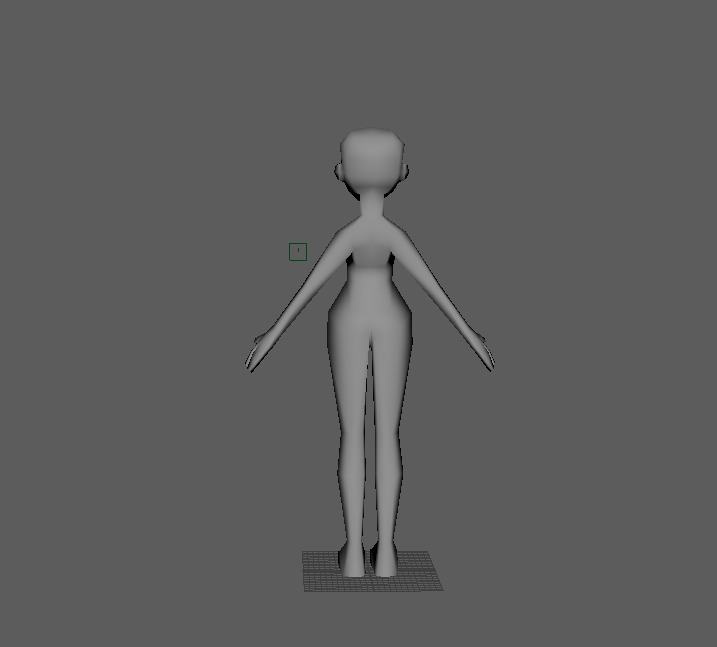 Base Mesh Girl Low-poly 3D model Low-poly 3D model_5