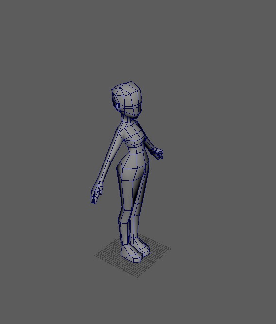 Base Mesh Girl Low-poly 3D model Low-poly 3D model_3