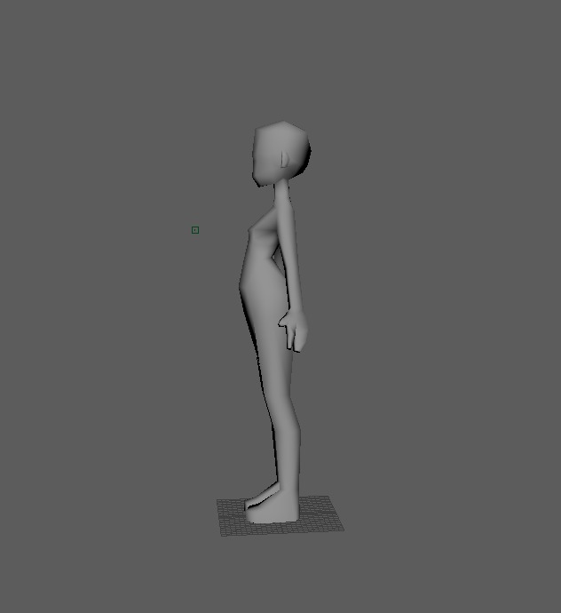 Base Mesh Girl Low-poly 3D model Low-poly 3D model_4