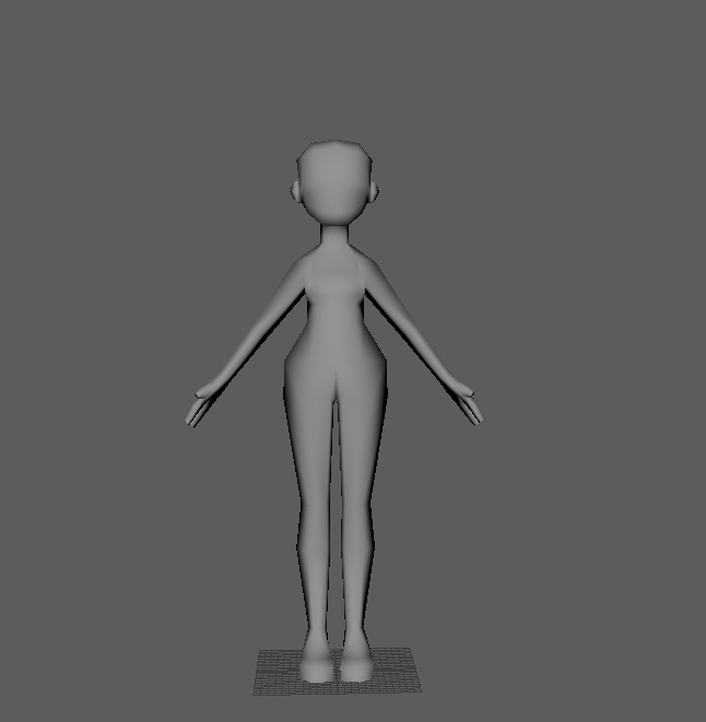 Base Mesh Girl Low-poly 3D model Low-poly 3D model_1
