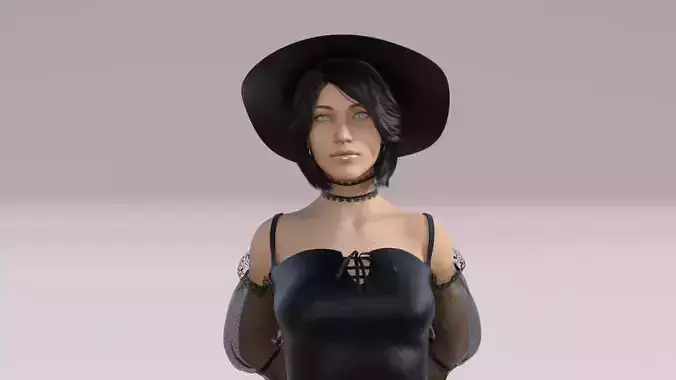 Halloween witch Rigged Animated
