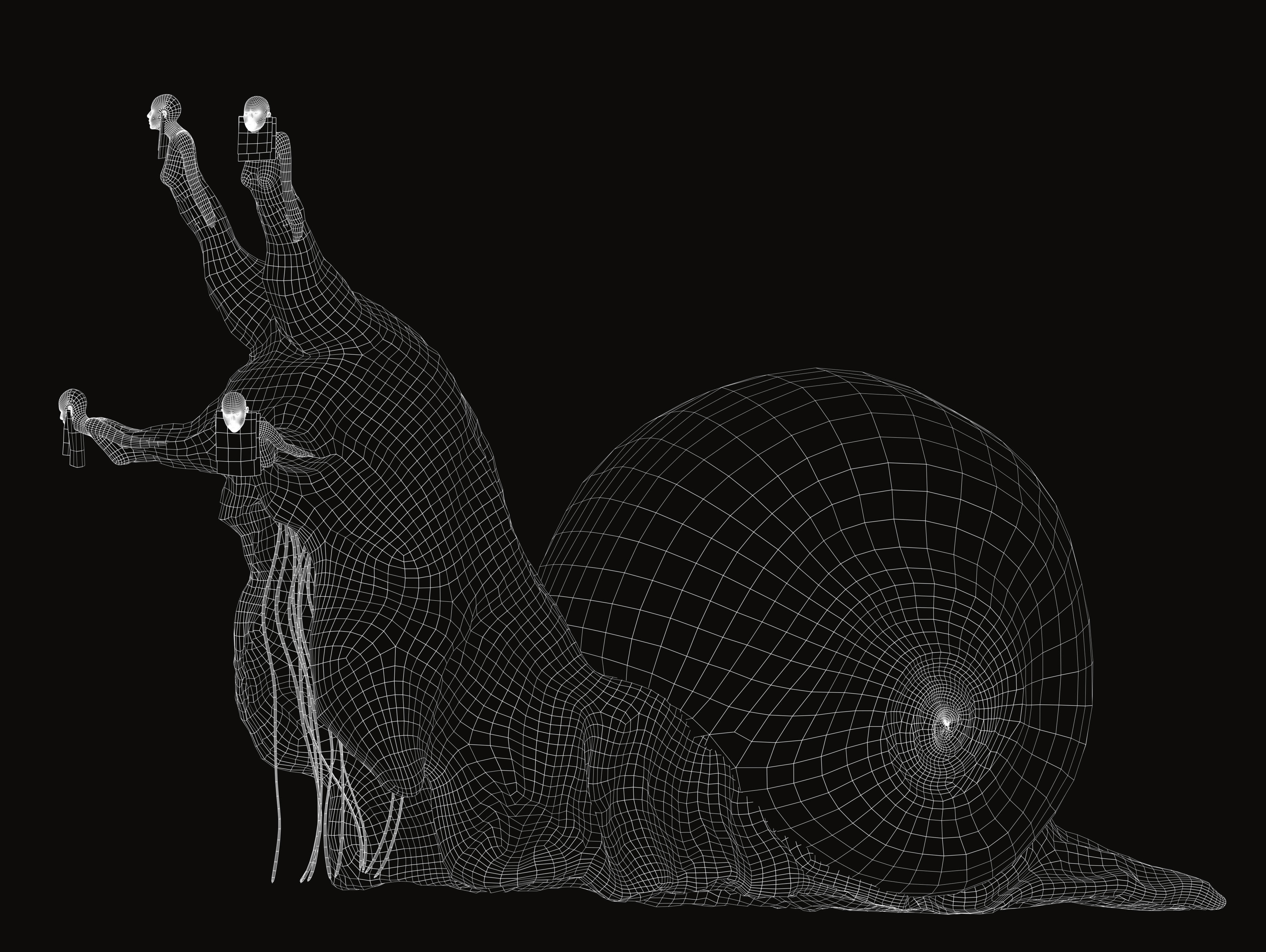 Dark Fantasy Snail Low-poly 3D model_7