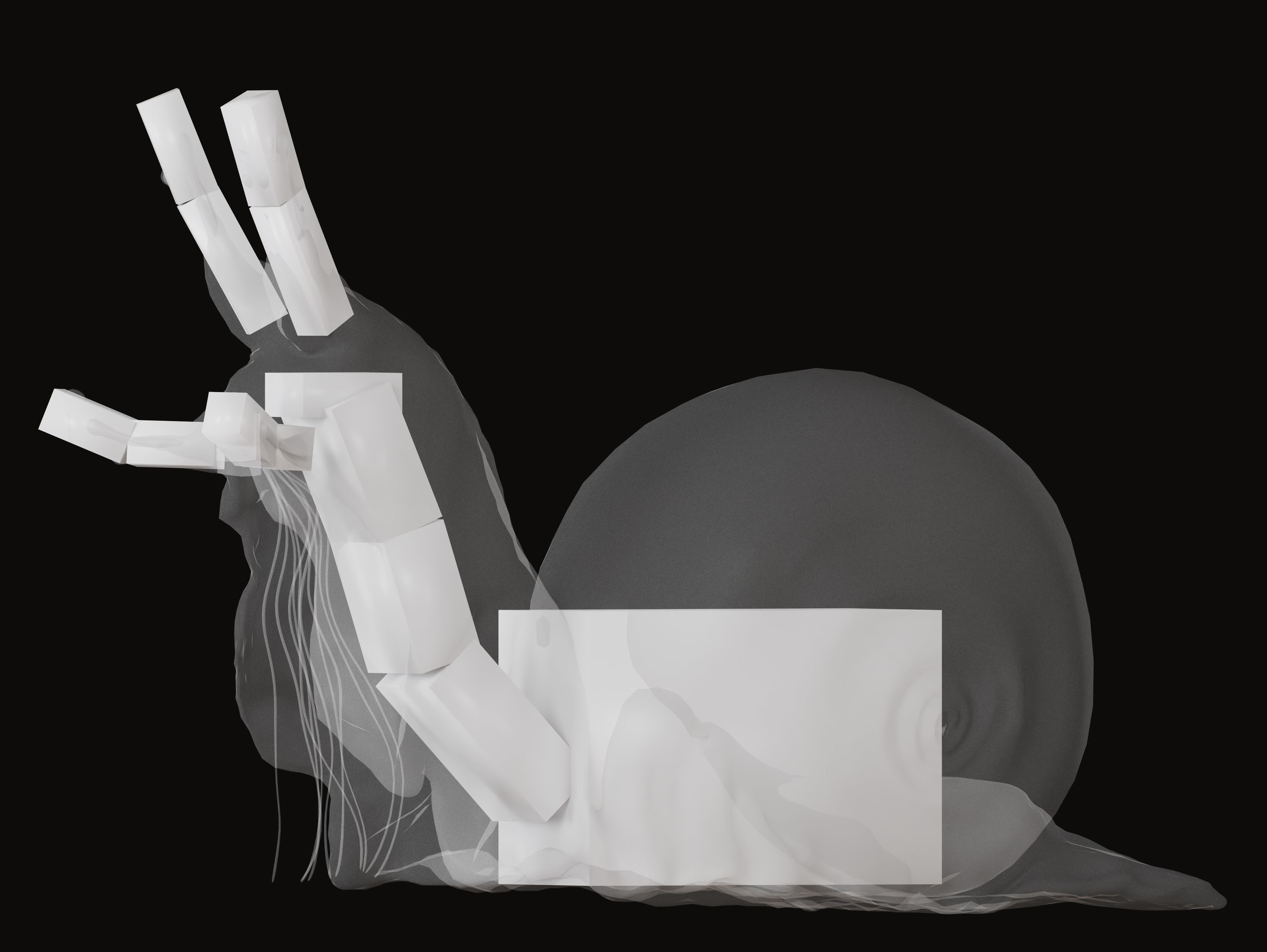 Dark Fantasy Snail Low-poly 3D model_6