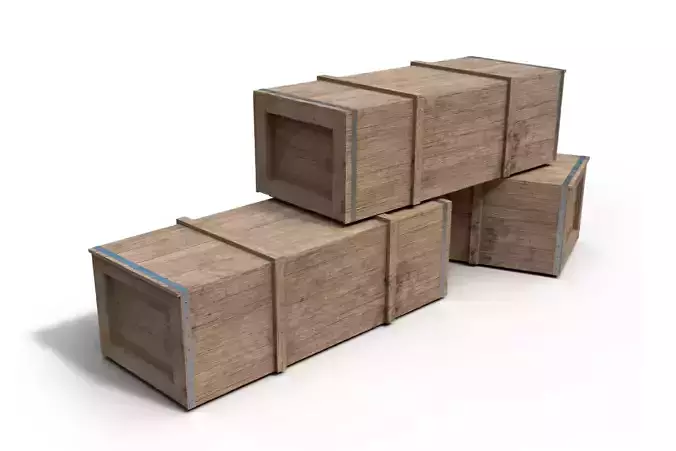 Wooden Crate 3D