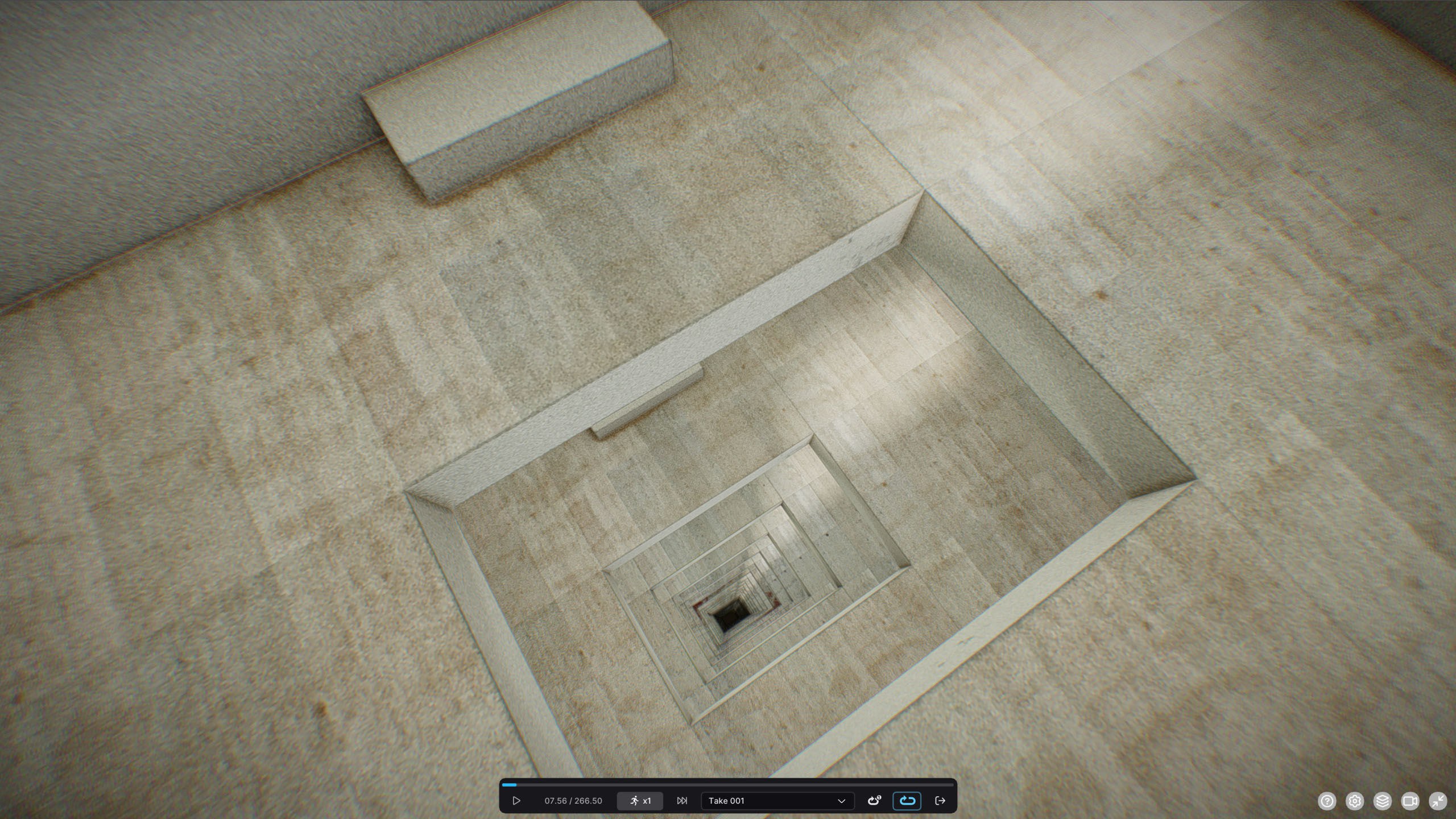 G0046 VR Virtual-Reality Gallery The Platform Low-poly 3D model_8