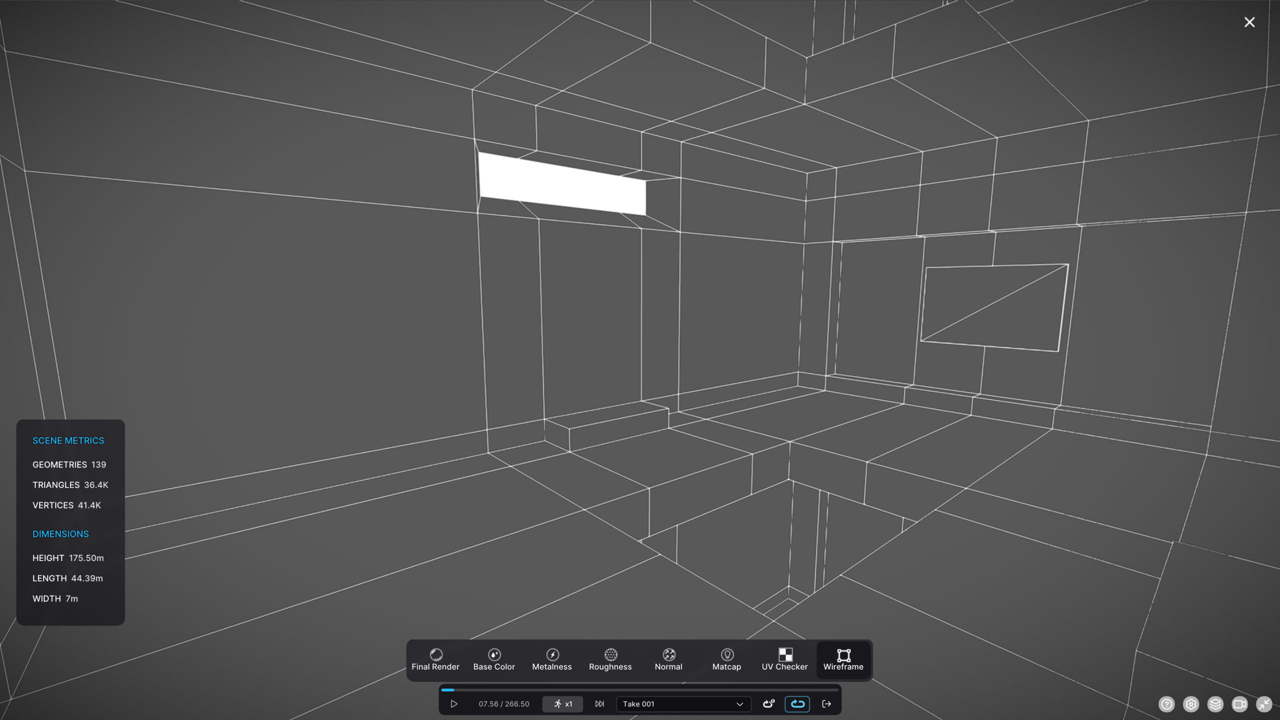 G0046 VR Virtual-Reality Gallery The Platform Low-poly 3D model_10