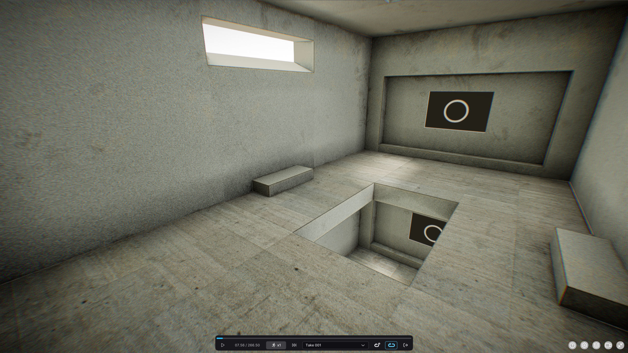 G0046 VR Virtual-Reality Gallery The Platform Low-poly 3D model_3