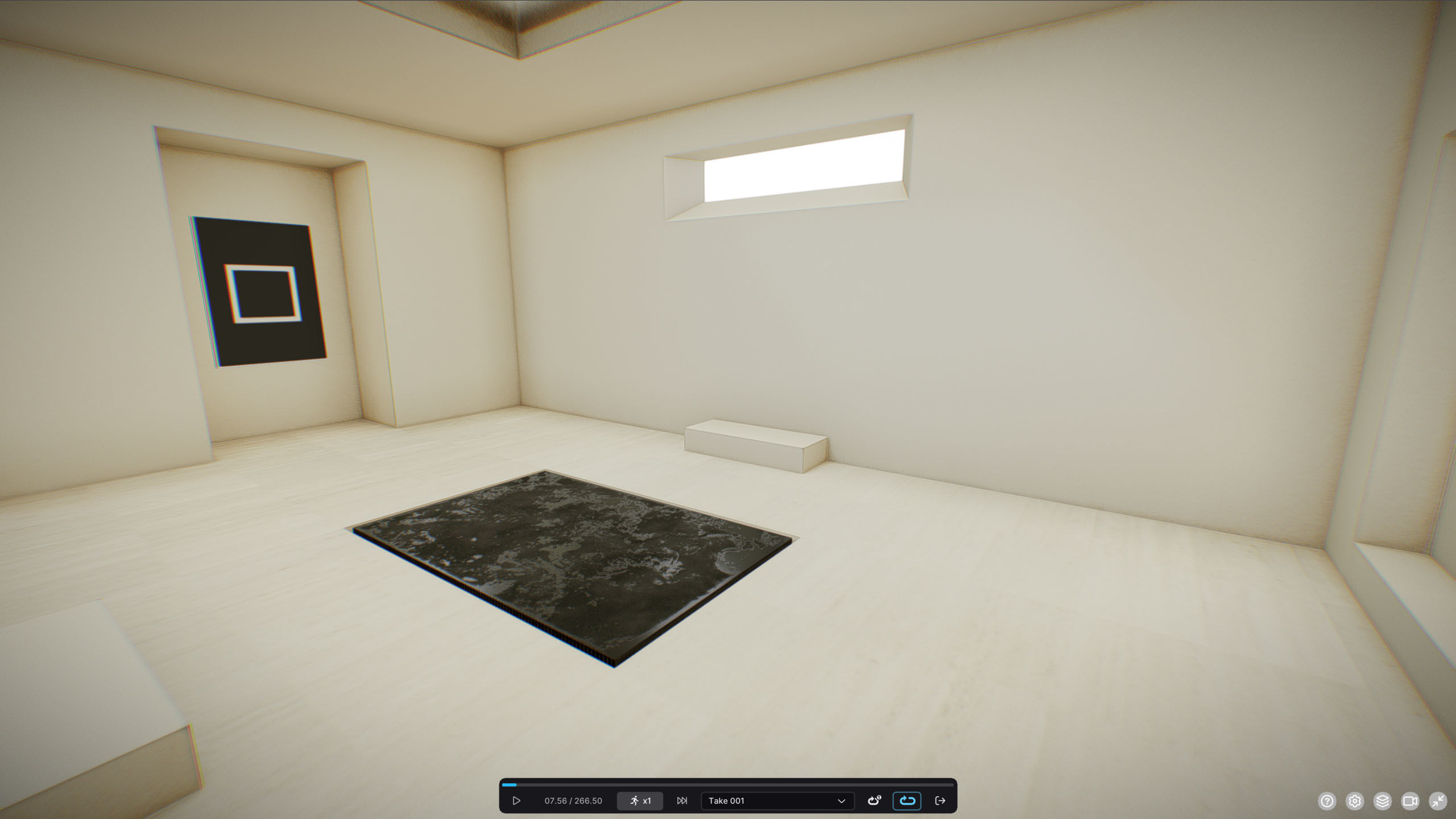 G0046 VR Virtual-Reality Gallery The Platform Low-poly 3D model_2