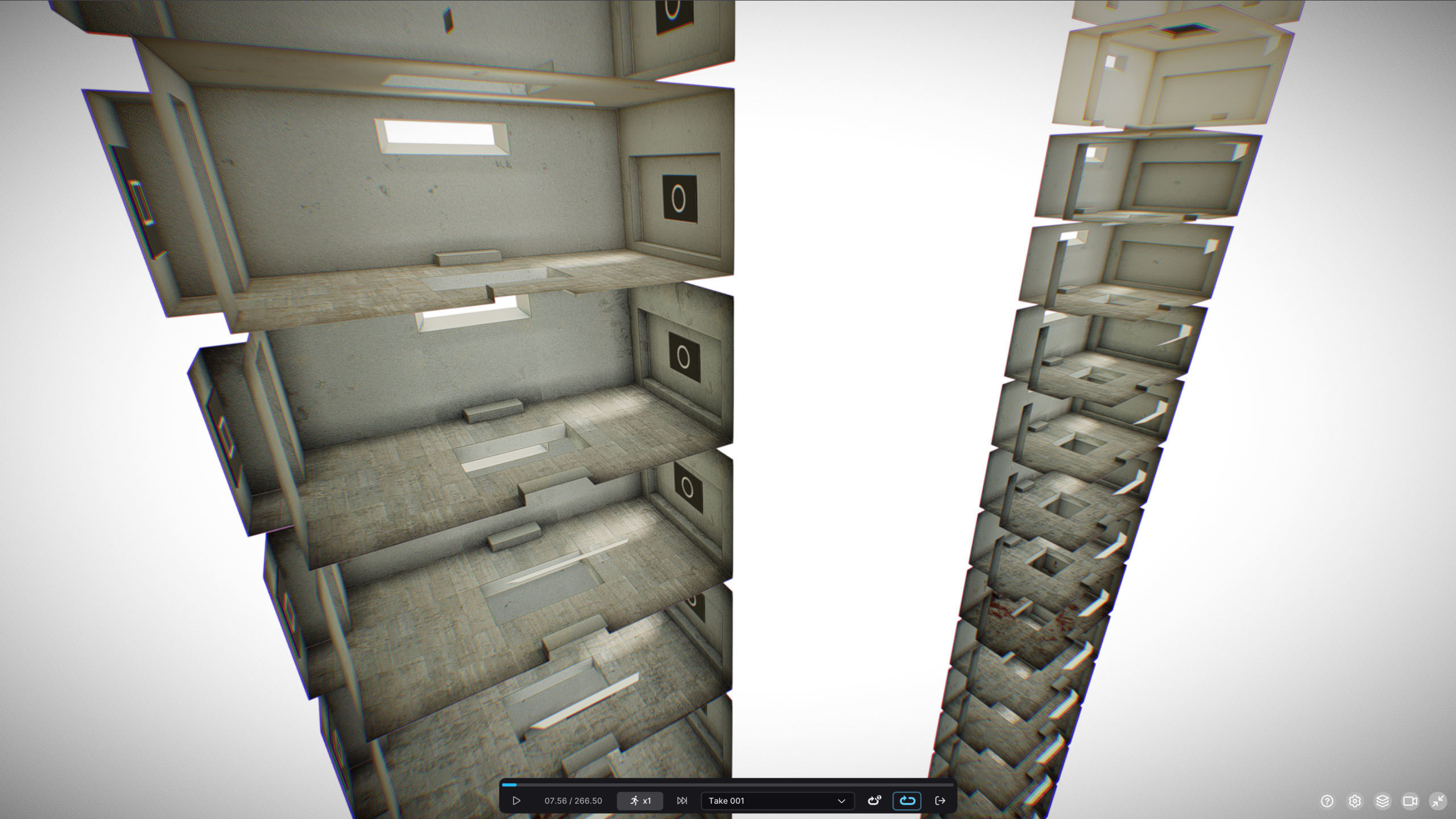 G0046 VR Virtual-Reality Gallery The Platform Low-poly 3D model_7