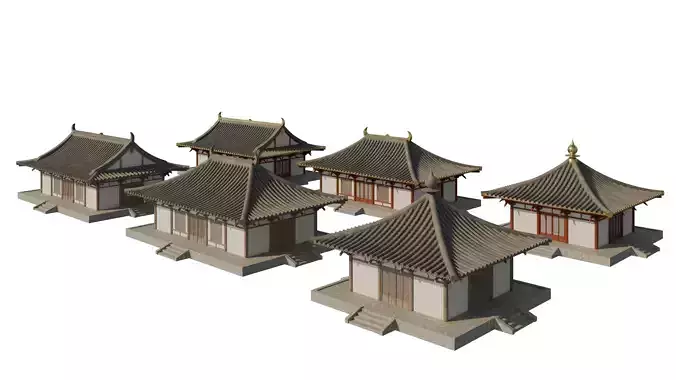 Traditional Japanese Houses pack 1