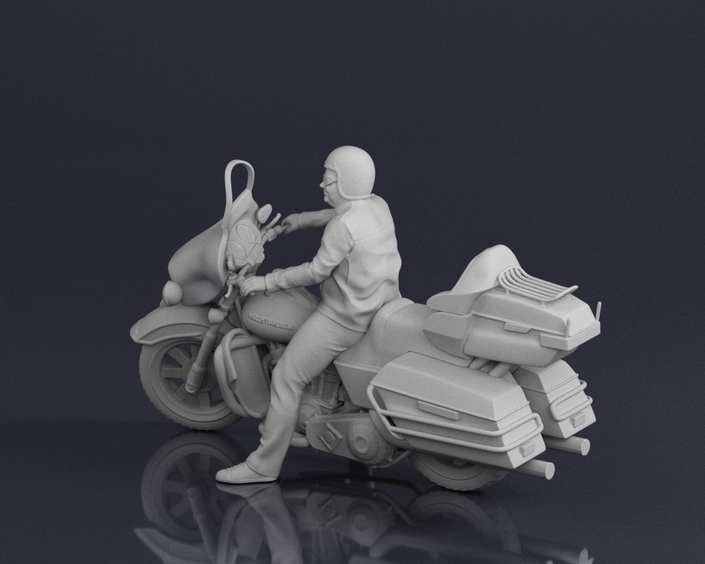 001546 Motorcyclist on a touring motorcycle 3D print model_13