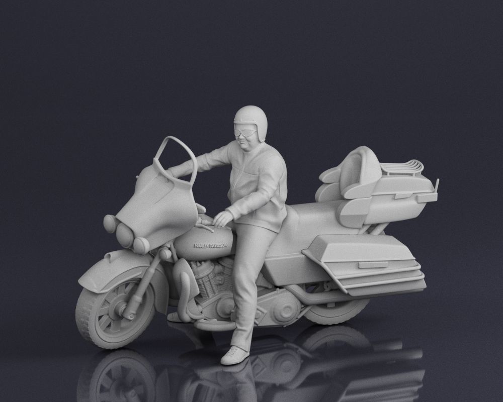 001546 Motorcyclist on a touring motorcycle 3D print model_16