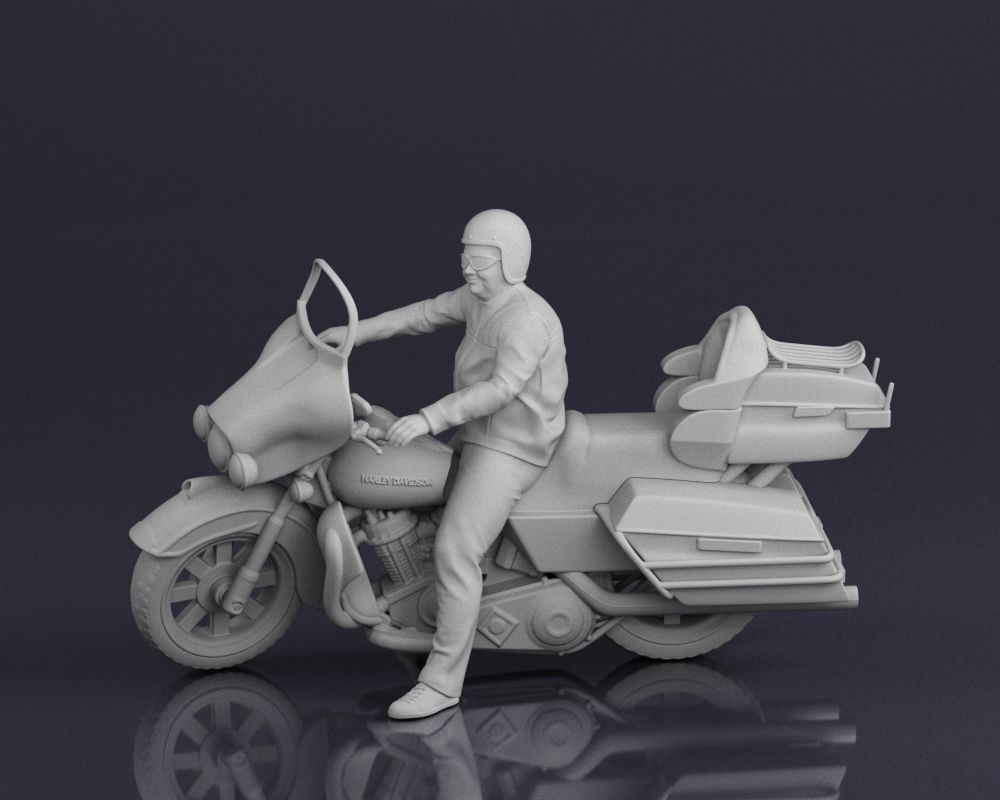 001546 Motorcyclist on a touring motorcycle 3D print model_15