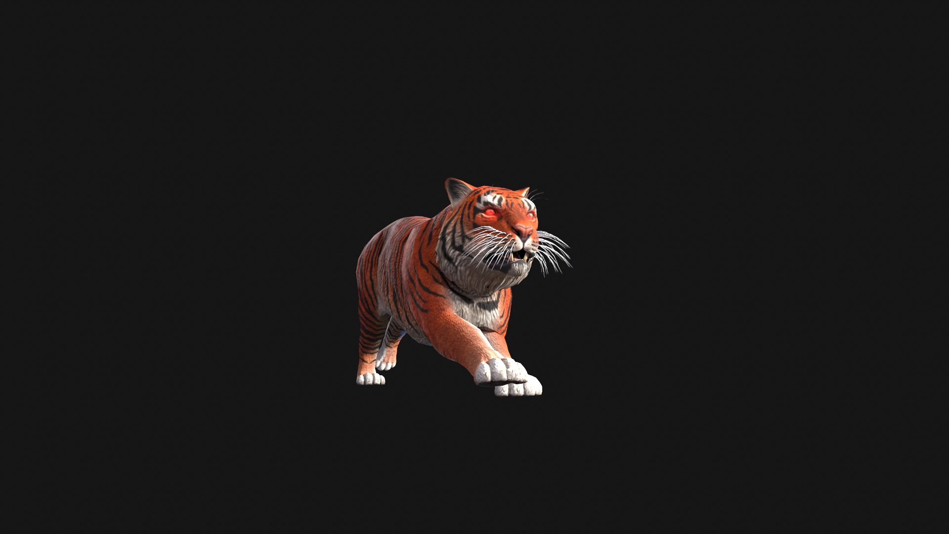 Realistic Tiger Rigged and Animated for VR AR Games Low-poly 3D model_6