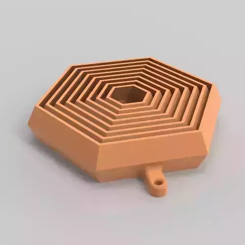 Hexagonal Key Chain Decoration