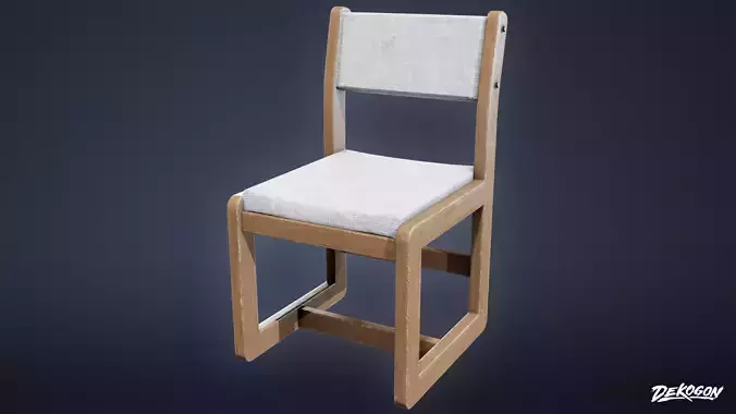 MOTEL - Chair 01 - LOW POLY AND NANITE Low-poly 3D model