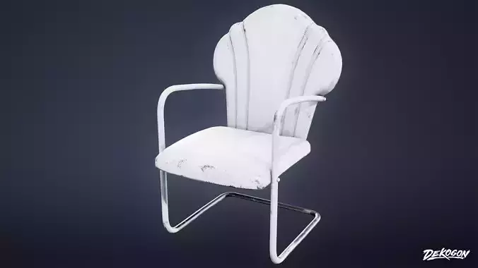 MOTEL - Chair 04 - LOW POLY AND NANITE Low-poly 3D model