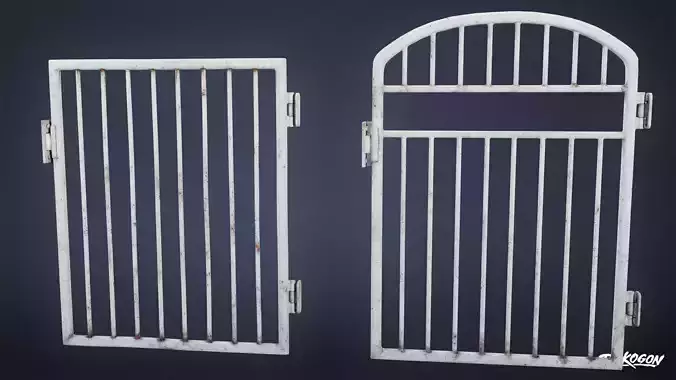 MOTEL - Concrete Wall Gate 01 - LOW POLY AND NANITE Low-poly 3D model