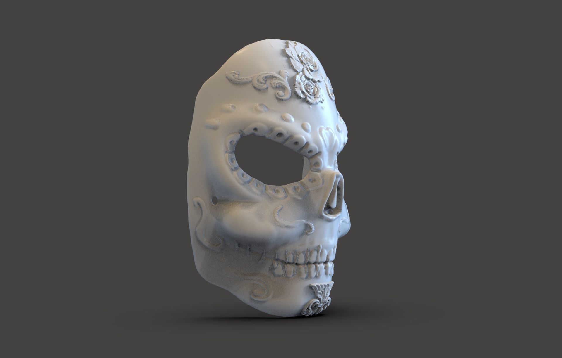 Mexican Calavera Mask 3D print model_4