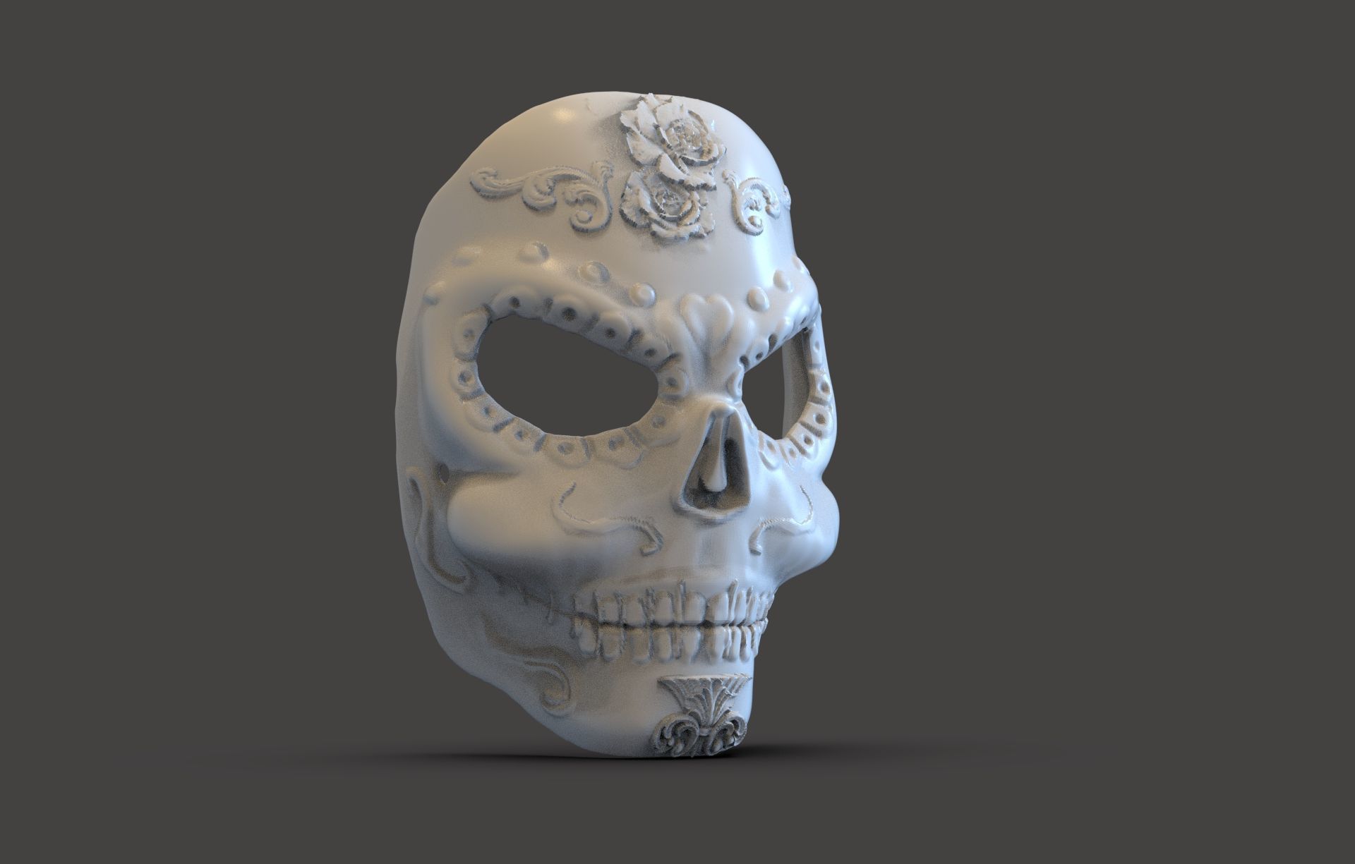 Mexican Calavera Mask 3D print model_2