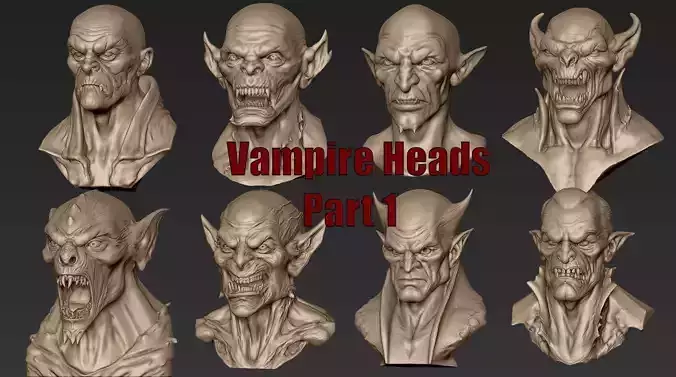 Vampire Heads Part 1 3D model