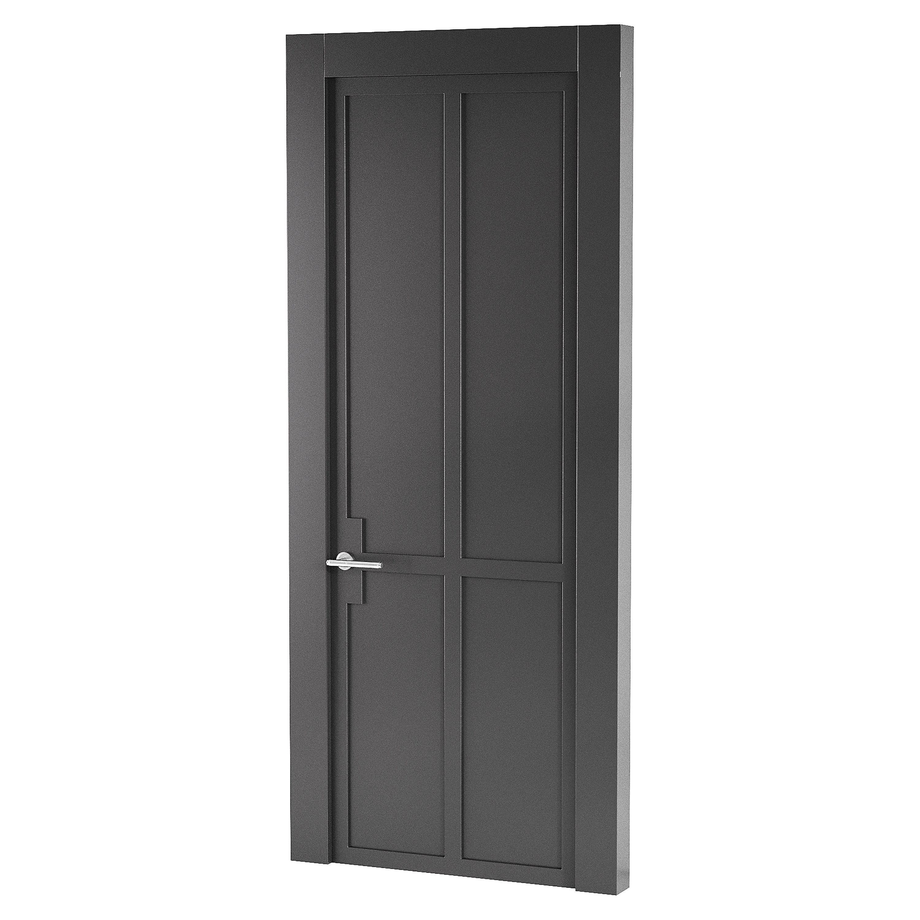 Modern entrance door 34 3D model_3