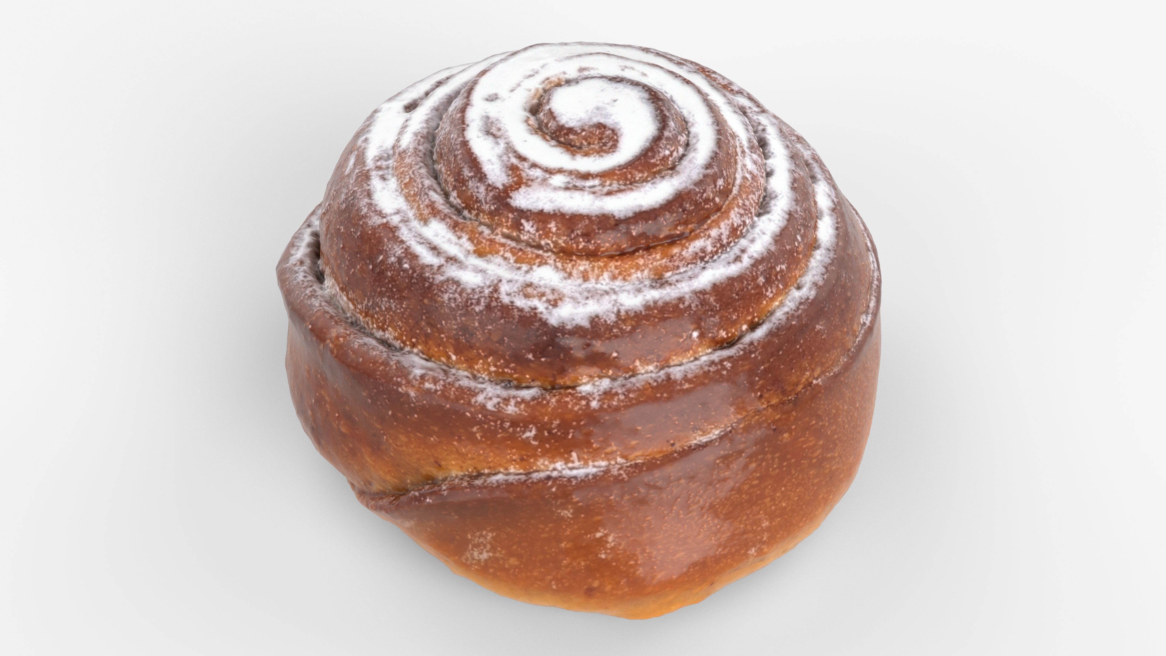Photorealistic 3D scan of sweet bun Low-poly 3D model_13