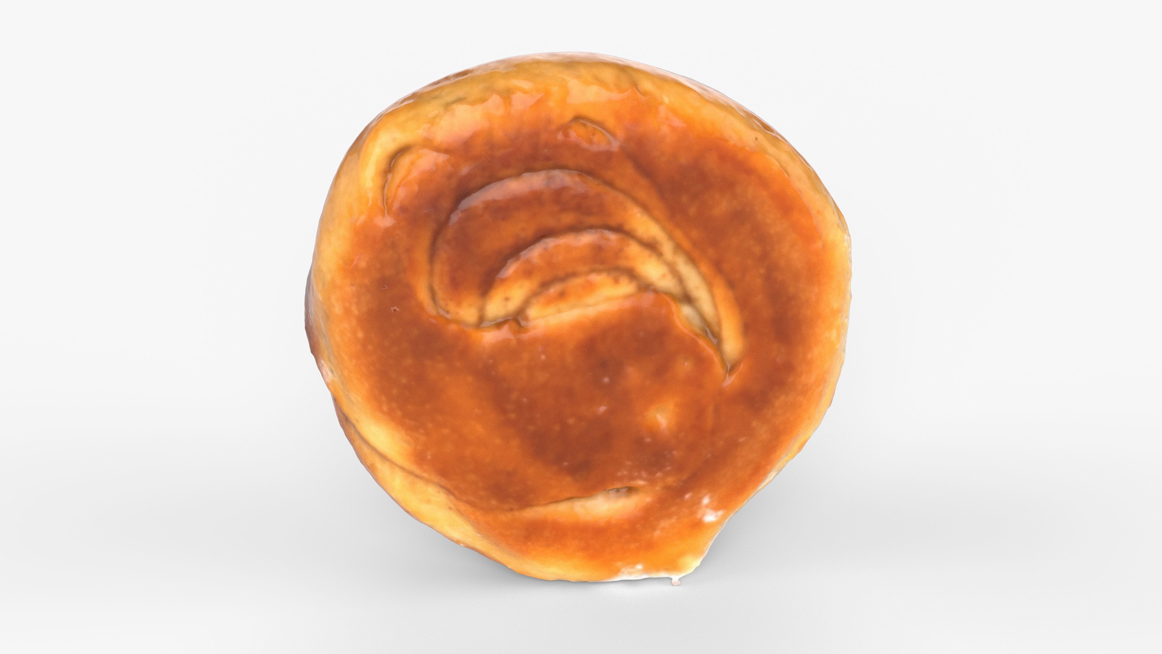 Photorealistic 3D scan of sweet bun Low-poly 3D model_5