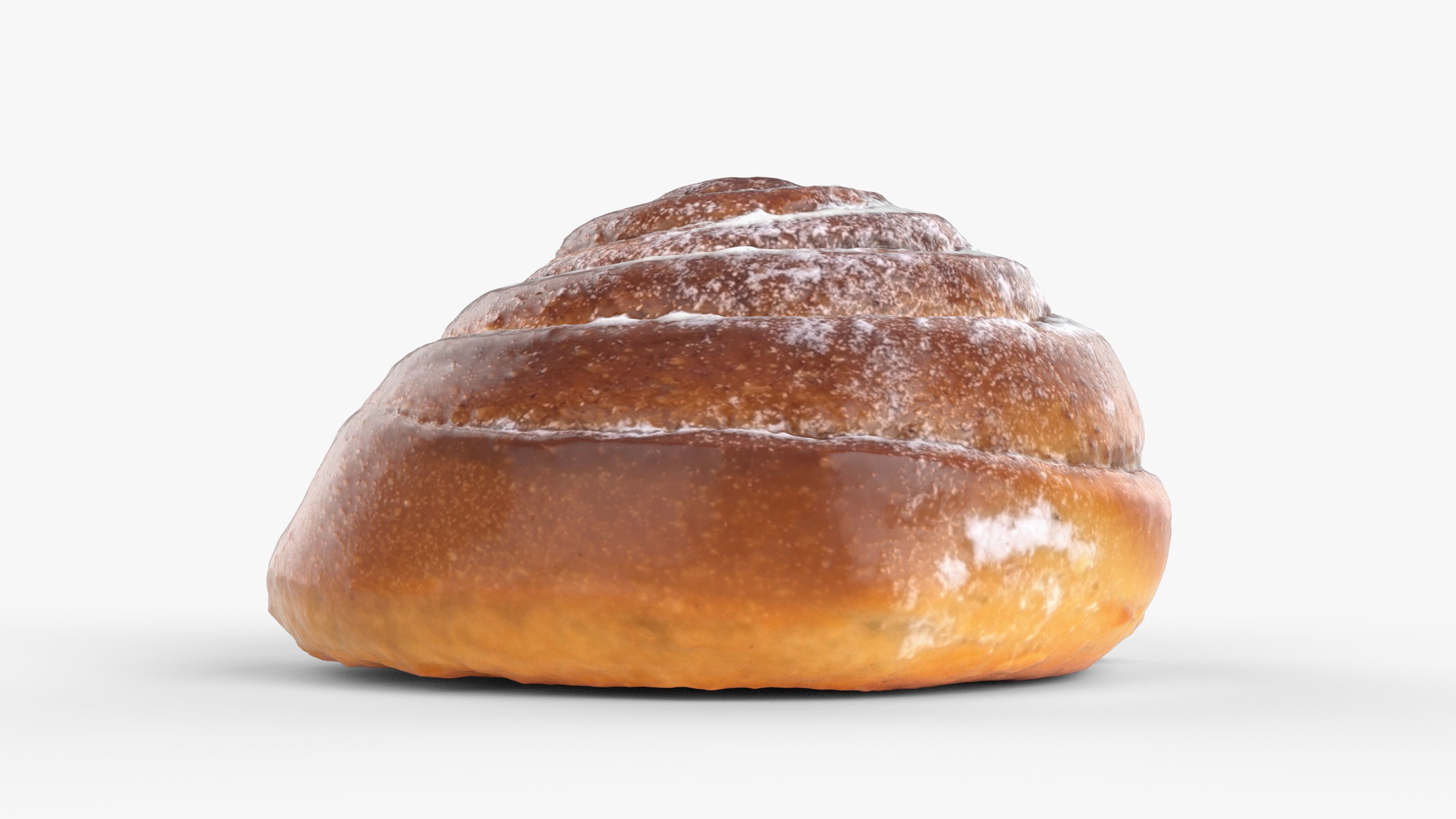 Photorealistic 3D scan of sweet bun Low-poly 3D model_4