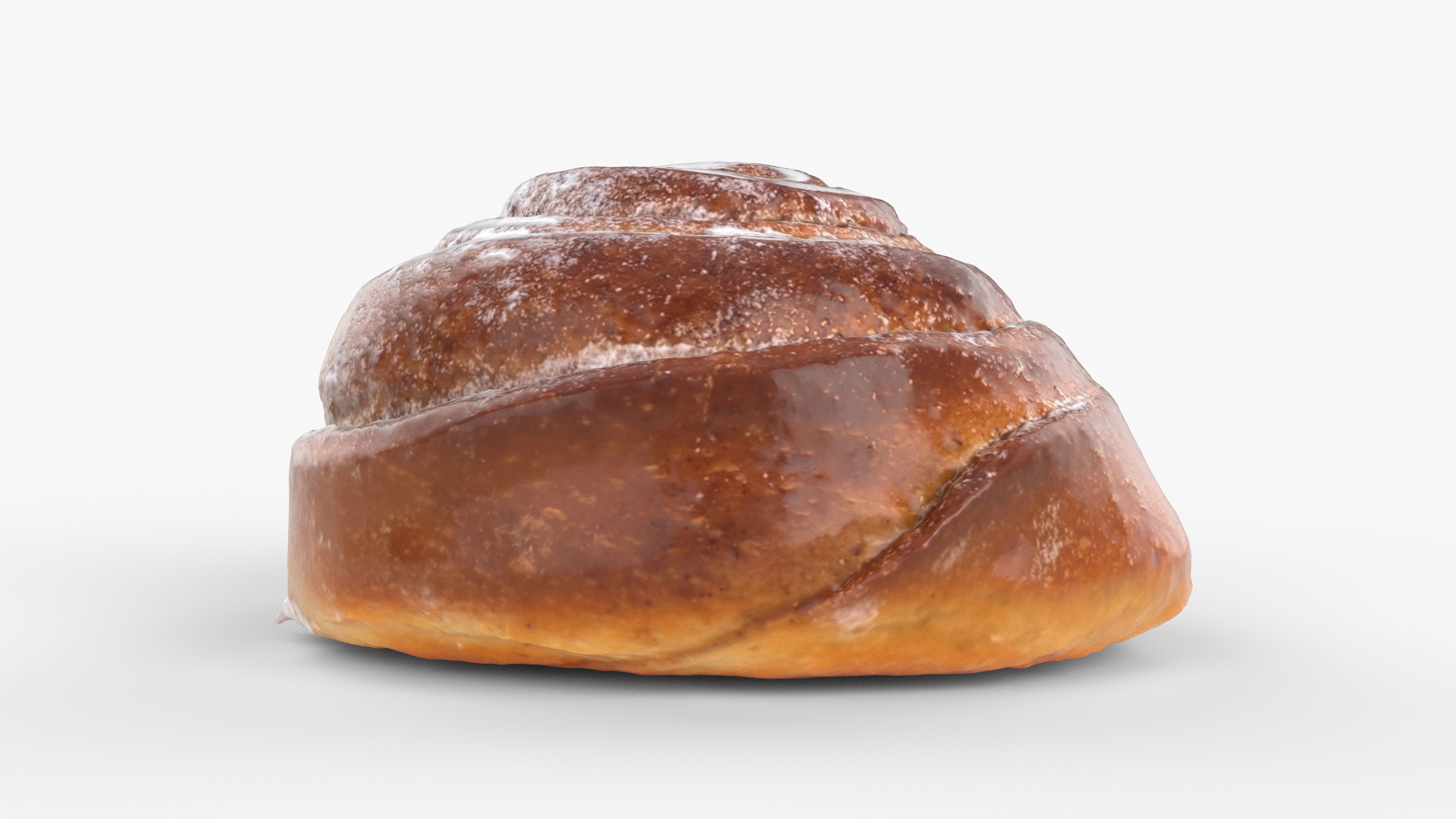 Photorealistic 3D scan of sweet bun Low-poly 3D model_7