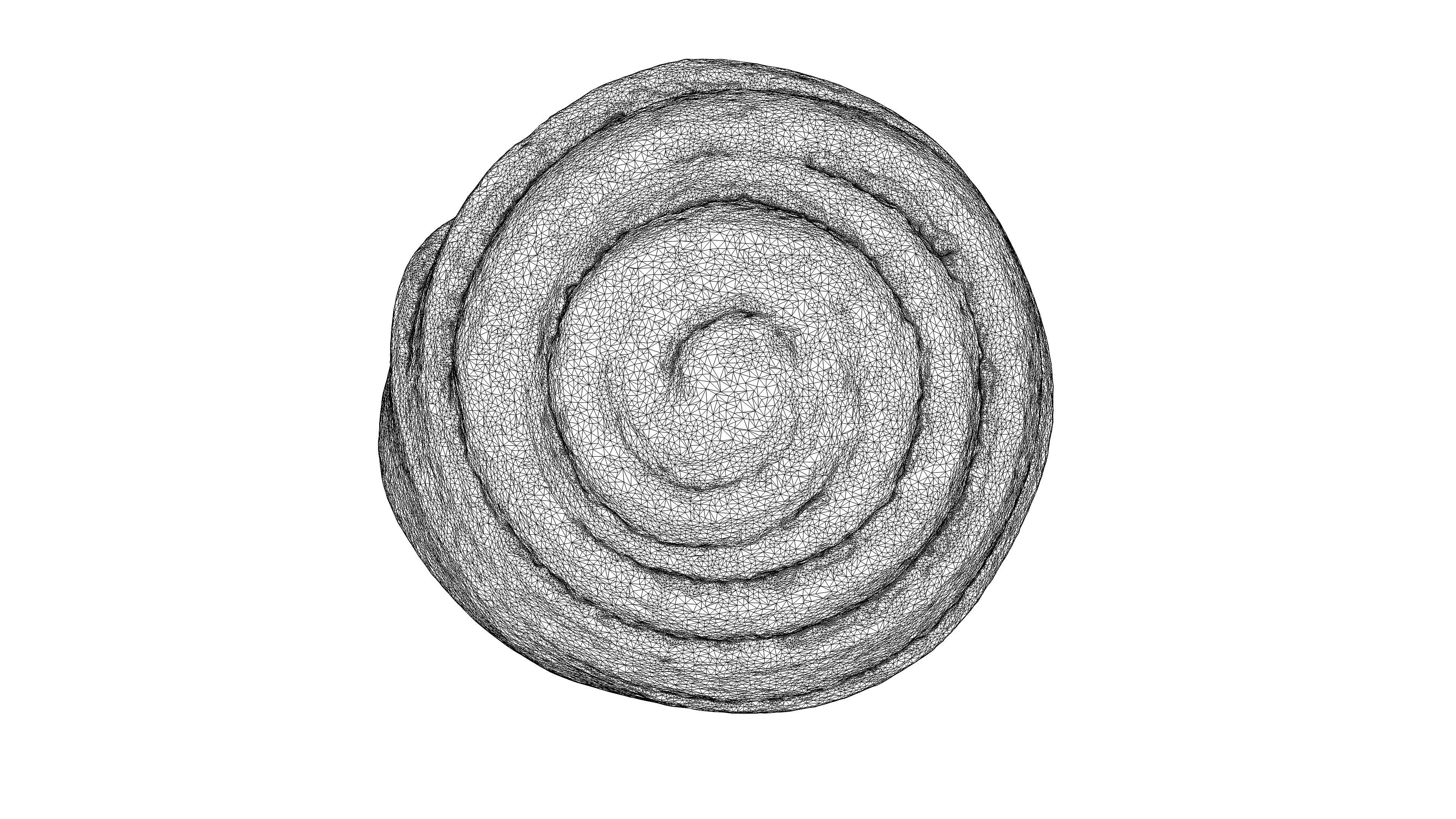 Photorealistic 3D scan of sweet bun Low-poly 3D model_22