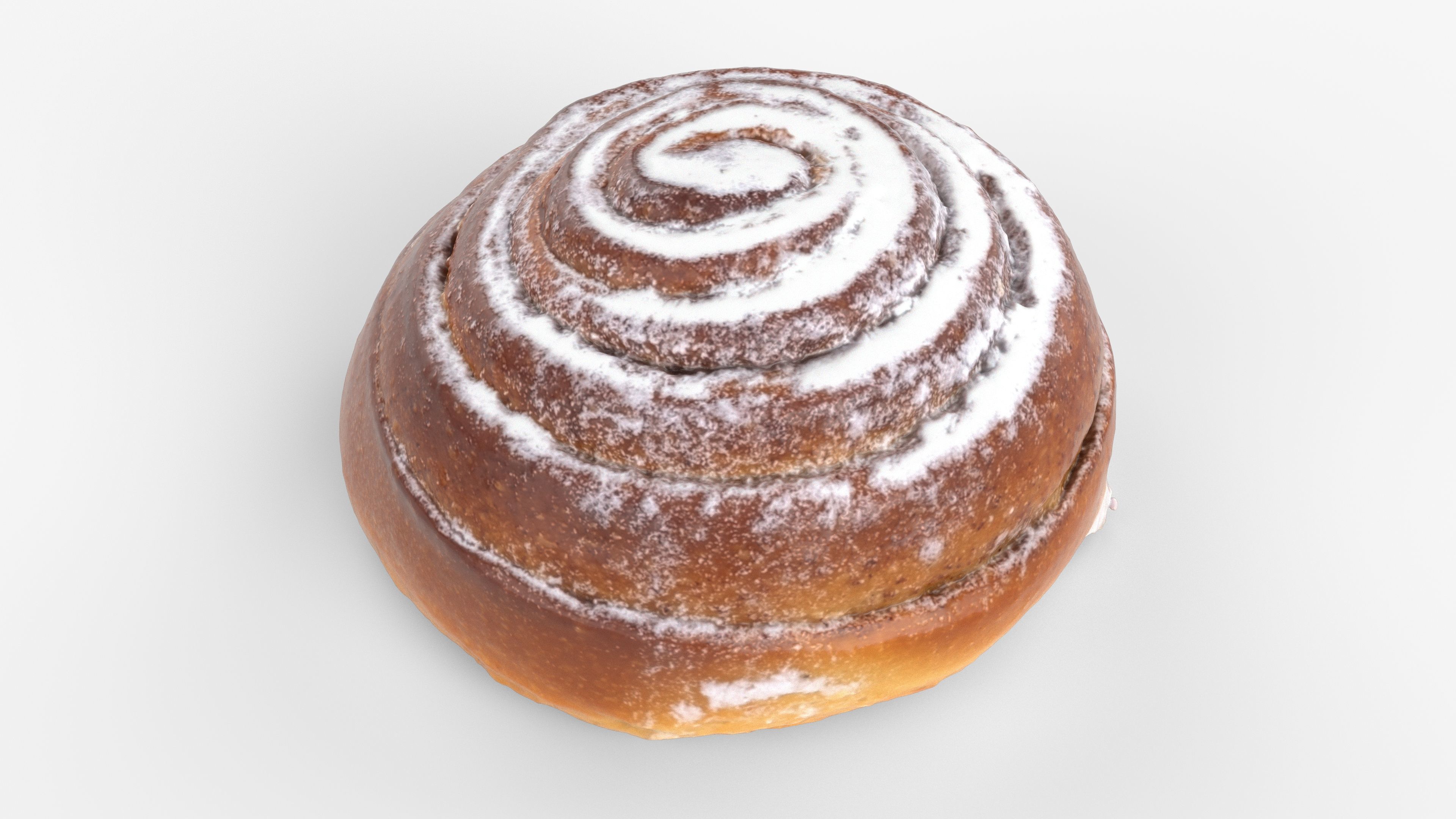 Photorealistic 3D scan of sweet bun Low-poly 3D model_10