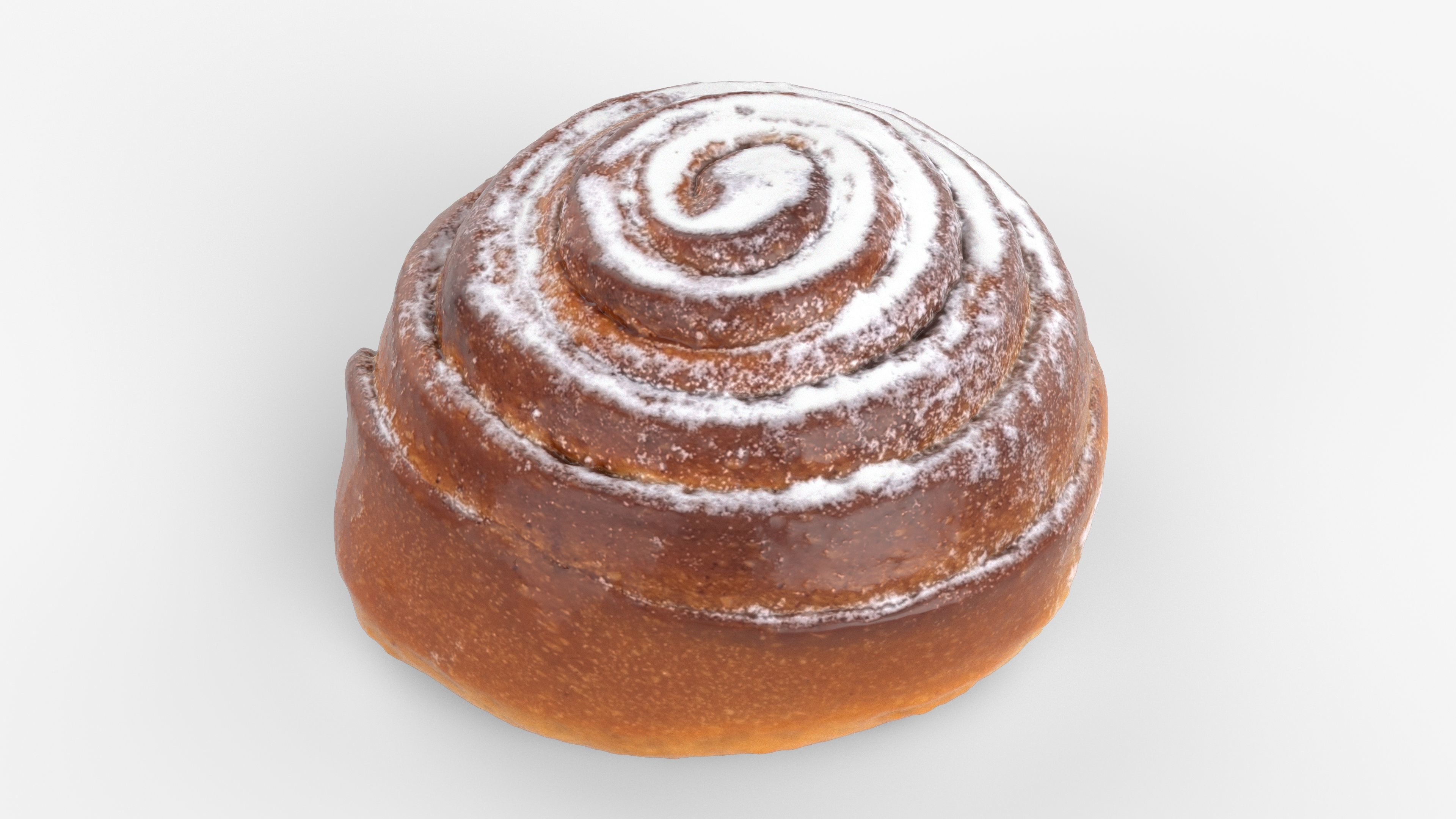 Photorealistic 3D scan of sweet bun Low-poly 3D model_12