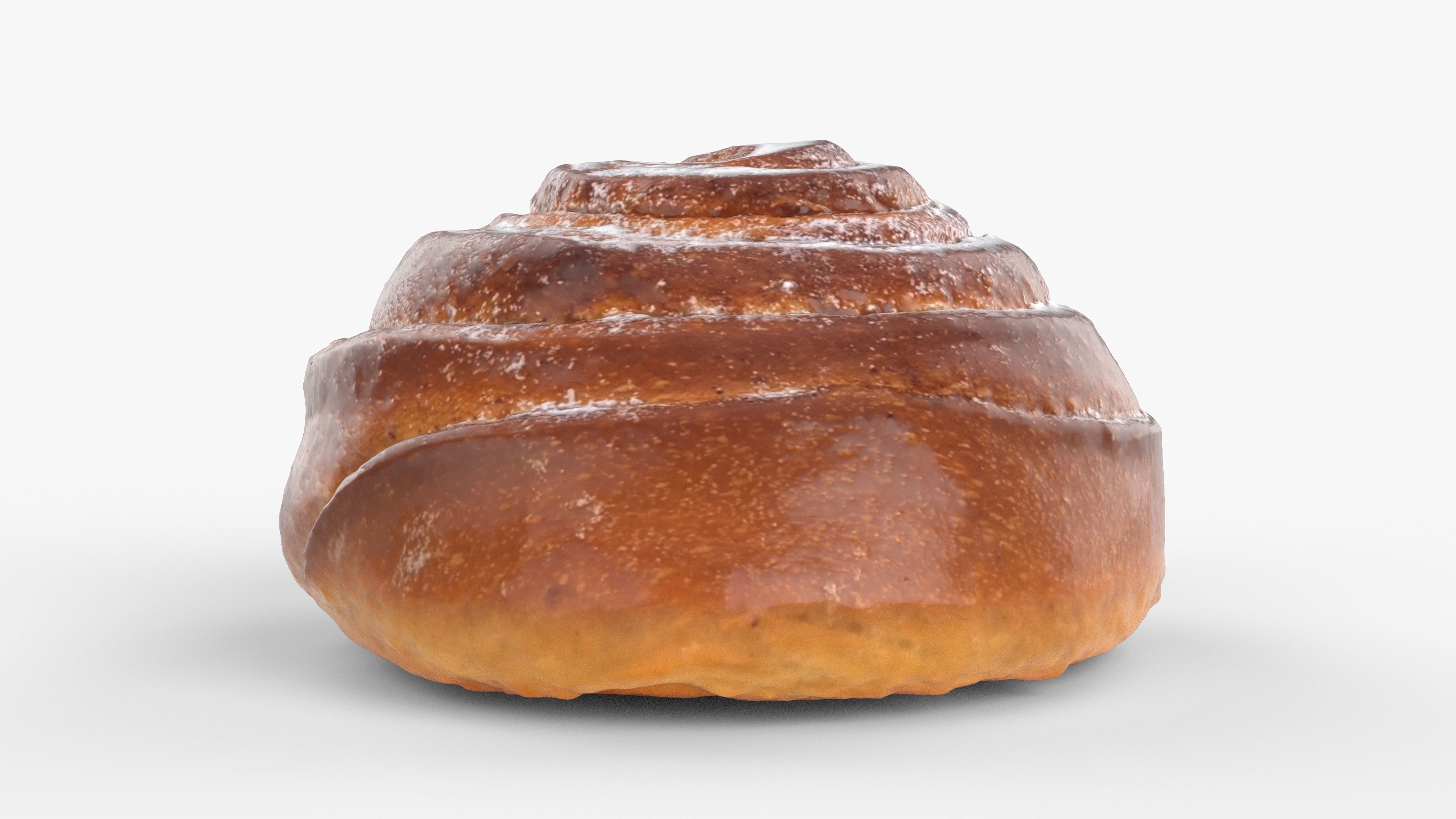 Photorealistic 3D scan of sweet bun Low-poly 3D model_6