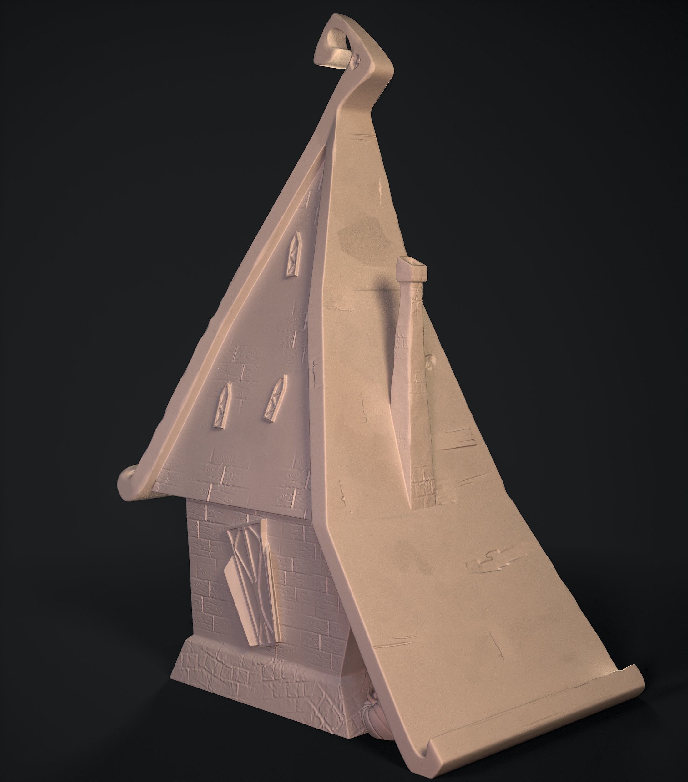 cartoon house for Halloween 3D print model_5