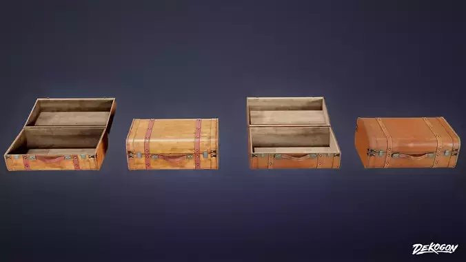 MOTEL - Luggage 01 - LOW POLY AND NANITE Low-poly 3D model