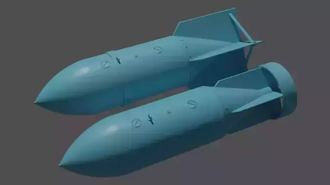 Luftwaffe WWII Bombs and Crates 3D print model