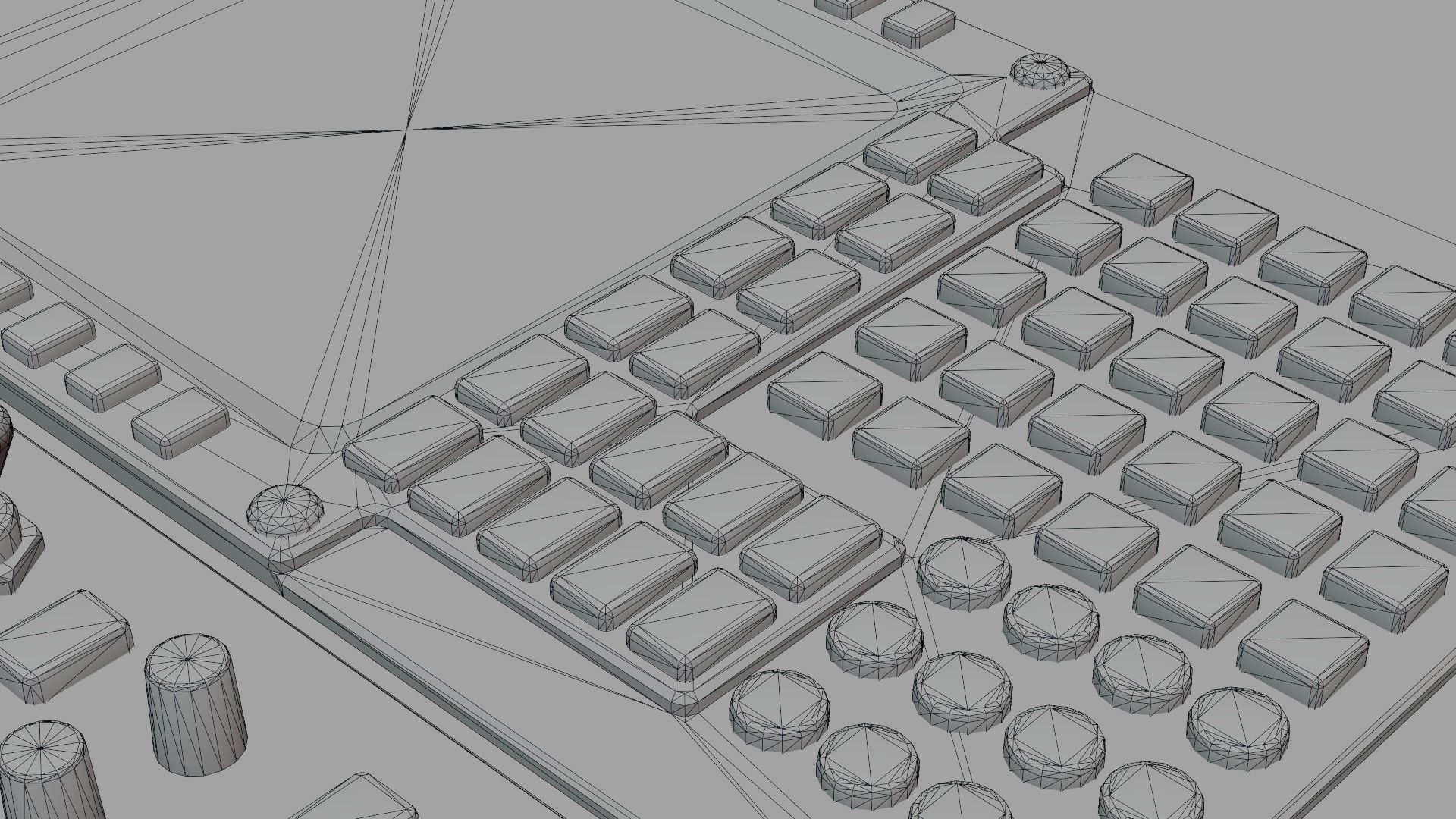 Airplane Radio panel and Flight Managment Computer low-poly Low-poly 3D model_8