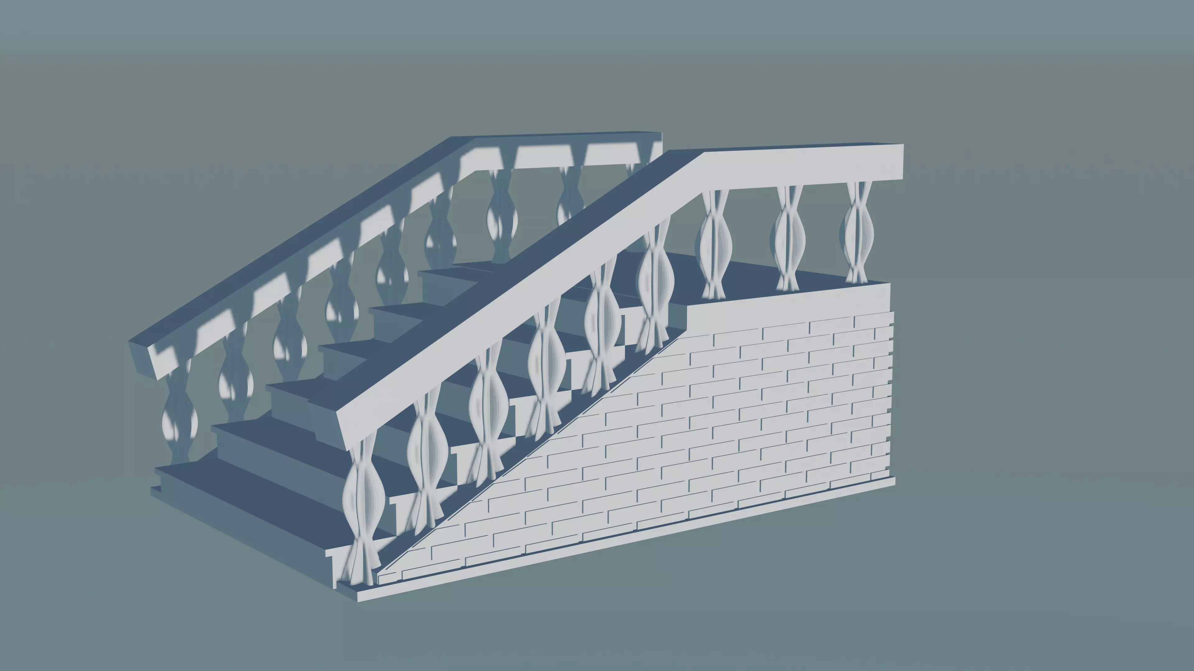 Staircase 3D print model_0