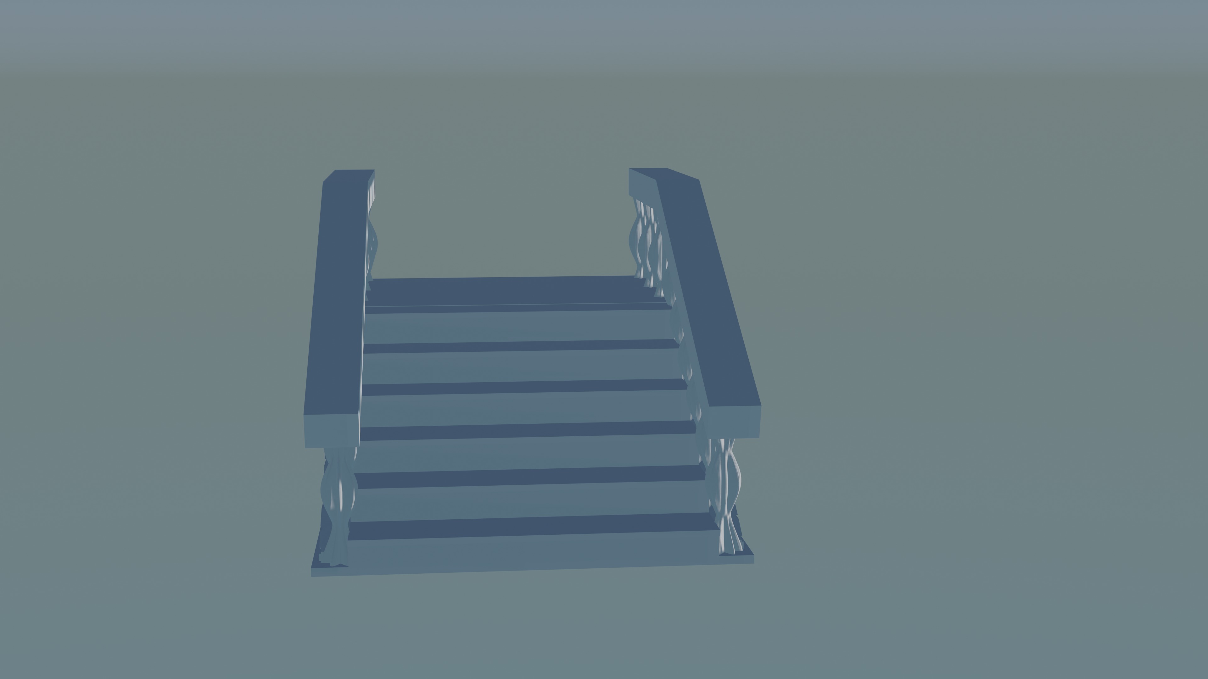 Staircase 3D print model_4