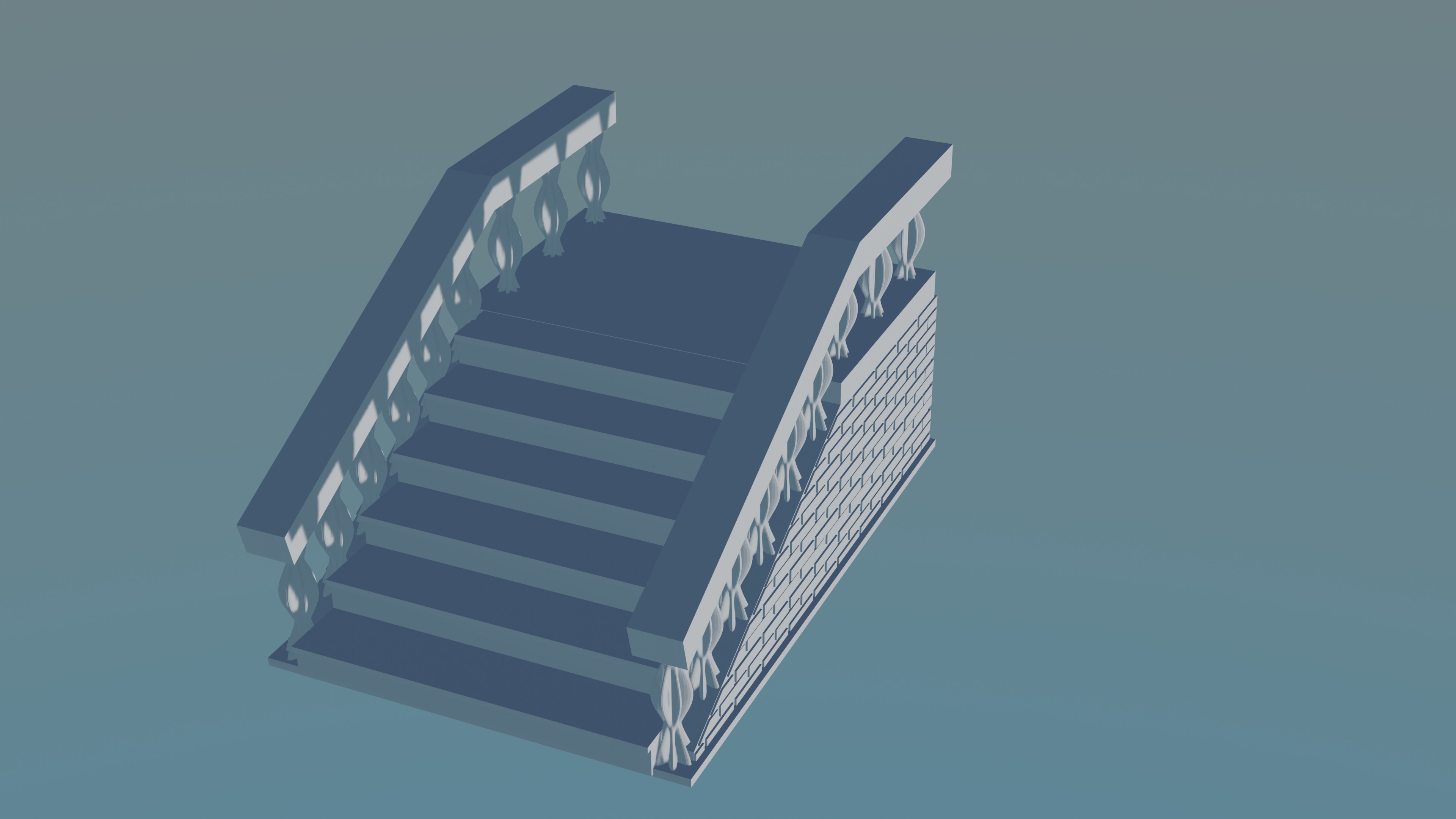 Staircase 3D print model_3