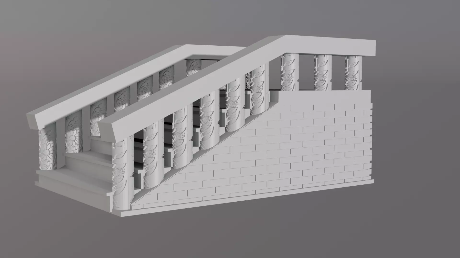 Staircase 3D print model_0