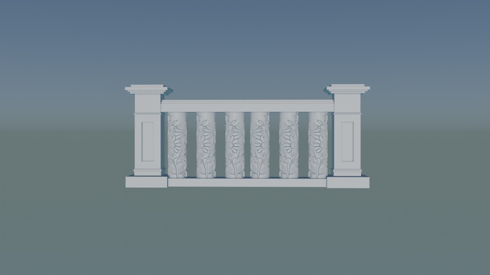 Balustrade 3D print model_3