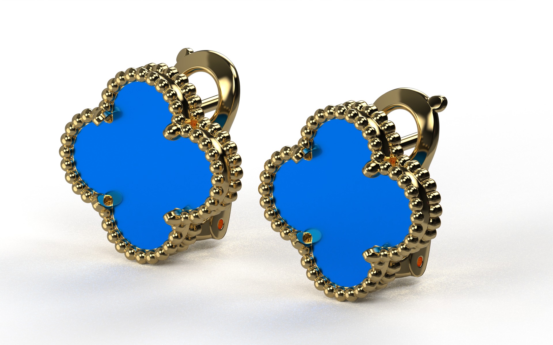 Earrings Van Cleef Alhambra ORIGINAL 3D print model_1