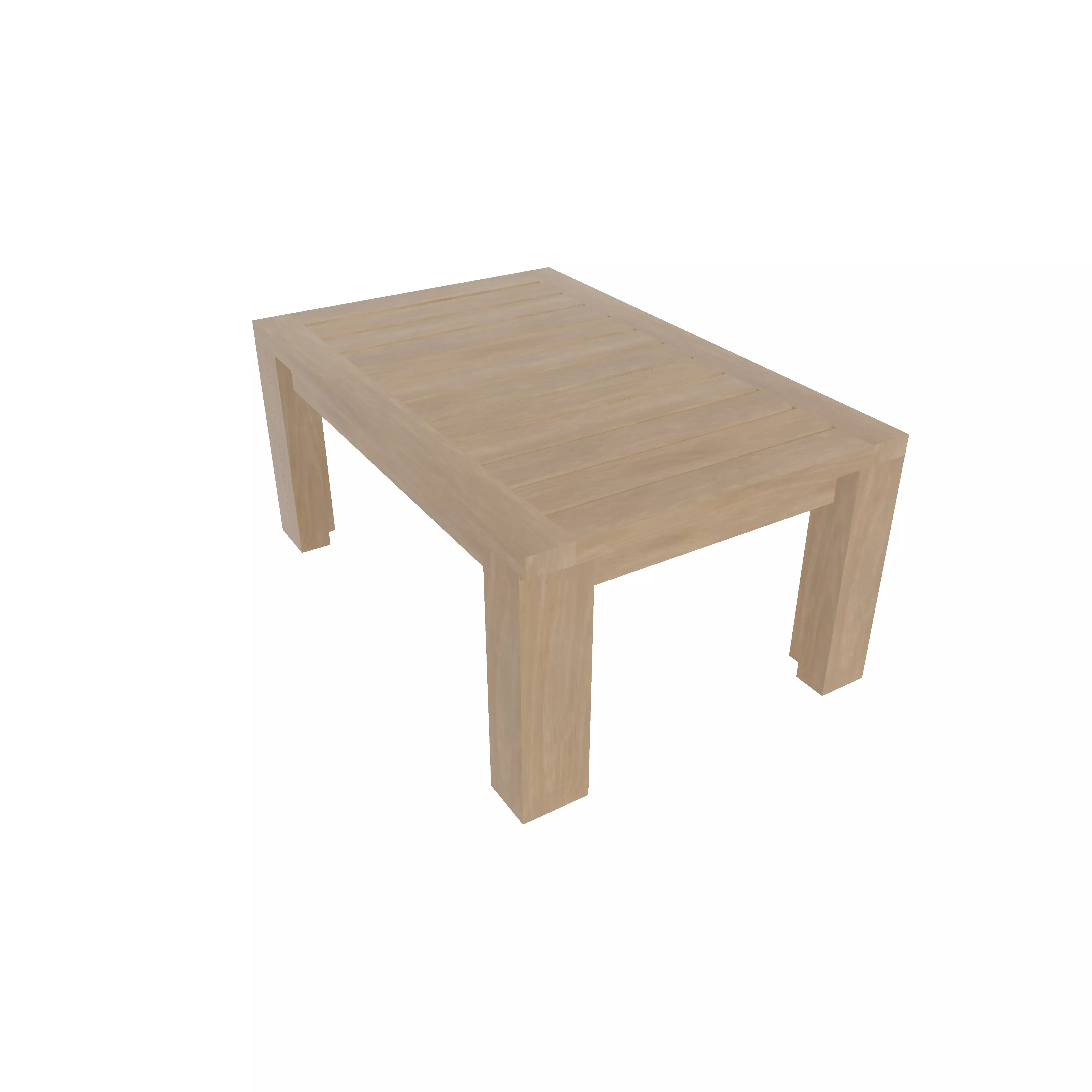 Minimalist Wooden Coffee Table 3D model