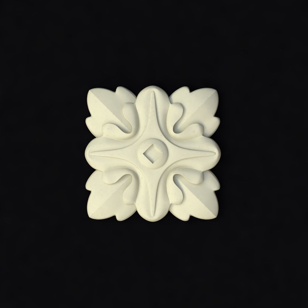 Central decor ornament for furniture 3D model_1