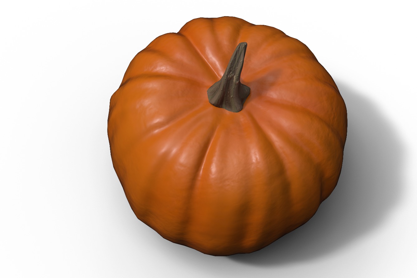 3D Pumpkin - Low Poly and Mid Poly with Texture Low-poly 3D model_5