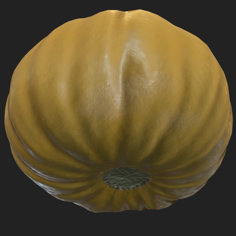 3D Pumpkin - Low Poly and Mid Poly with Texture Low-poly 3D model_7
